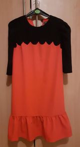 red & black day dress