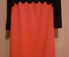 red & black day dress