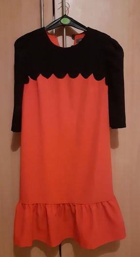 red & black day dress