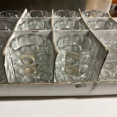 12 Heavy Glass T-Light Holders