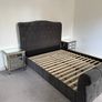 Grey king size bed frame Image 7