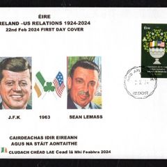 2024 Ireland Centenary Diplomatic Relations with USA Commemorative Stamp PaddyAchill First Day Cover (FDC)