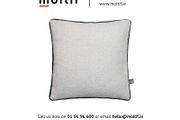 Oasis Medium Cushion - Ecru/Navy
