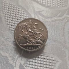1951 5 shillings coin