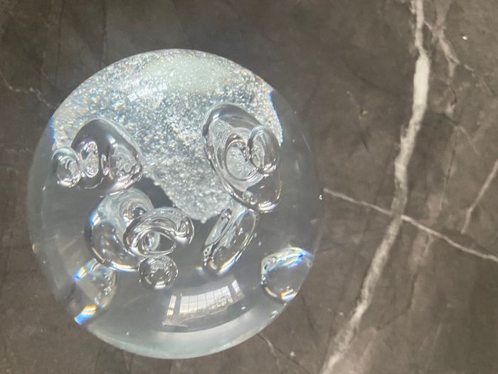 Vintage Clear glass paperweight