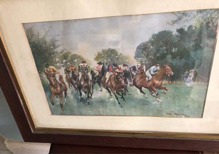 Horse racing print