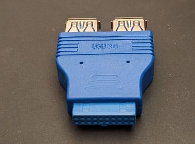 20-Pin header to Dual USB 3.0 (Internal Splitter/Breakout)