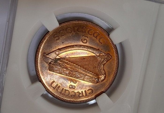 Proof 1928 1d penny high grade coin