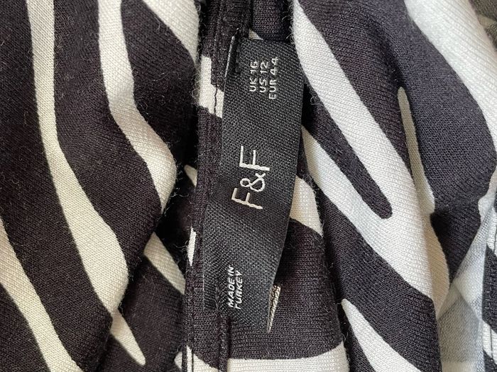 F&F zebra print swing Dress size 16 new with tags