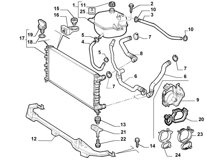 Top Radiator Hose (Fiat Doblo)