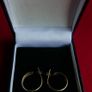 Vintage 9K Gold 375  Shiny Open End Round Hoop Earrings 1,32g Image 4