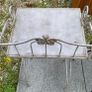 Decorative Metal Floral Table Vintage Style Image 2