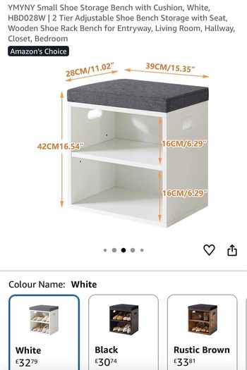 Shoe Storage Bench/Seat (Brand New) 20 euro