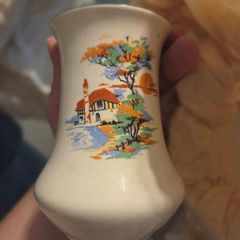 Vintage Carrigware English ceramic bowl, jug, soap dish and lidded pot cottage design