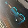 Stagg Electric Violin Metallic Blue With Case n Bow Image 2