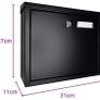 Furnished Wall Mounted Post Box - Large Mail Box Outdoor Weather Resistant Postbox Galvanized Steel Lockable Letterbox Top Loading Mailbox with Cylinder Lock MULTIPLE COLOURS AVAILABLE (FREE POSTAGE) Image 5