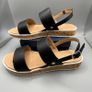 Call It Spring Black Strappy Sandals - Cork Mid Sole - Size 6.5 - Brand New Image 2