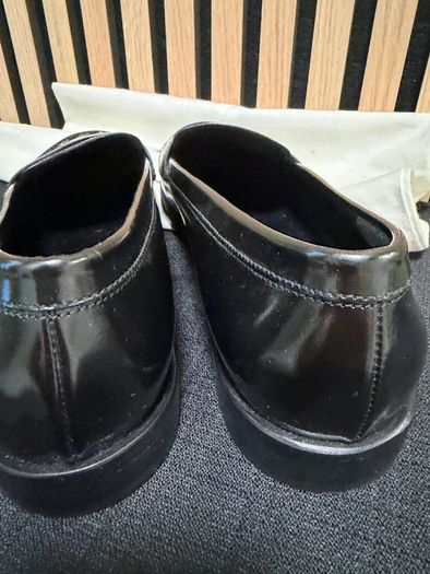 Women Prada Brushed Leather Loafers