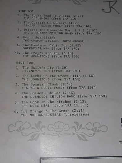 Heres too the irish record