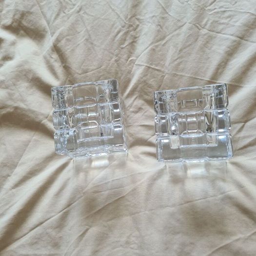 Glass Tealight Candle Holders X 2