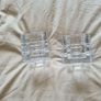 Glass Tealight Candle Holders X 2 Image 3