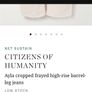 Citizens of Humanity white straight leg frayed hem Sz 30 (Fit 10UK) - Rrp 420 (New) Image 3