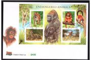 1998 Ireland Endangered Animals Commemorative Stamps Miniature Sheet An Post First Day Cover (FDC)
