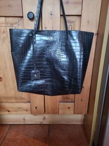 PETA + JAIN Saint Tote Bag in Black Croc