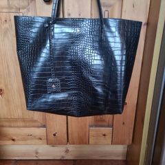 PETA + JAIN Saint Tote Bag in Black Croc