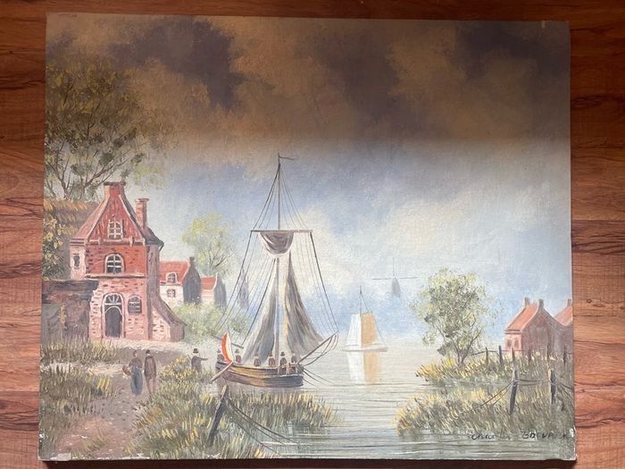 Antique Oil on Canvas - signed