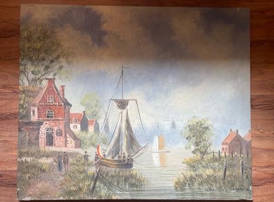 Oil on Canvas signed 'Charles Edouard'