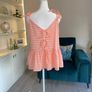 Ladies Orange & White Checkered String Top from Pepco Image 7