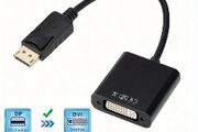 DP To DVI Adapter Cable Display Port To DVI Converter Supports Full HD 1080p (1920 x 1080) For Computer PC Graphics Cards Converter Male To Female For Monitor Projector Displays
