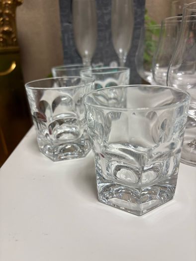 Large set of various glasses