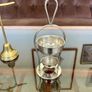 Unusual Antique Silver Plate Table Tea Strainer with Drip Bowl 1900s Image 2