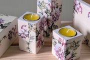 Wooden Storage Box &amp;Tea Light Candle Holders