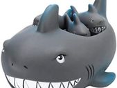 4-Piece Rubber Shark Bath Toy Set for Babies, Toddlers, Large