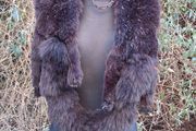 Art Deco 4ft Real Black Fox Fur Stole(Super Rare)