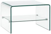 Coffee Table Clear 50x45x33 cm Tempered Glass