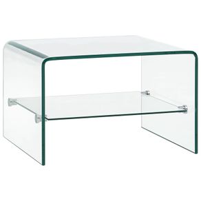Coffee Table Clear 50x45x33 cm Tempered Glass