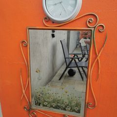 Large heavy outdoor garden mirror