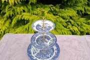 By post only blue homemade cake stand