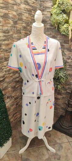 Vintage 70s 80s matching dress and jacket small medium