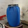 Blue plastic barrells, Image 3