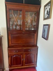 Hand made Higginbotham mahogany display cabinet