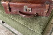 Antique Irish Made Leather Suit Case