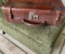 Antique Irish Made Leather Suit Case