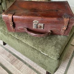 Antique Irish Made Leather Suit Case