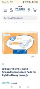 ID form shaped incontinence pads