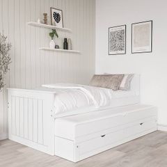 FREE: White Headboard, Footboard & Hardware for Sanders Captain's Bed (SND001), Box 1 Only